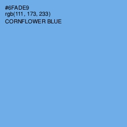 #6FADE9 - Cornflower Blue Color Image